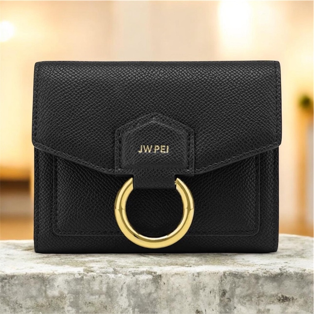 JW PEI Stella Wallet - Black Grained Vegan Leather NWOT